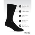 thumbnail image 3 of MeMoi Men's 3 Pair Pack Ribbed Extra Wear Cotton Blend Crew Socks - Mens - Male, 10-13, Black, 3 of 8