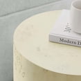 thumbnail image 2 of Modway Cosmos 16" Round Modern Burl Wood Side Table in Bleached Brown, 2 of 9