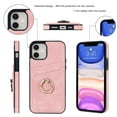 thumbnail image 3 of Allytech Finger Ring Wallet Case for iPhone 11 with Card Slots, PU Leather Minimalist Ring Stand Case Slim Protective Cover for Apple iPhone 11,Pink, 3 of 8