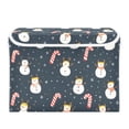 thumbnail image 7 of Yayeee Collapsible Cube Storage Bin with Lid Fabric Closet Decorative Basket with Handles, Playful Winter, 7 of 7