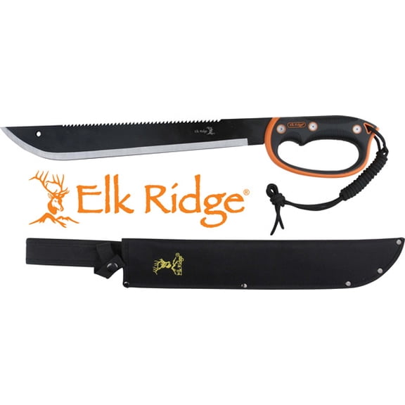 MACHETE Elk Ridge Fixed Blade Tactical Survival Full Tang Orange Zombie ER-279S