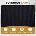 thumbnail image 5 of FFH 67.3" Chaise Lounge Chair Indoor Corduroy Oversized Sleeper Sofa Bed for Living Room Deep Seat Boneless Lounge, Black, 5 of 10