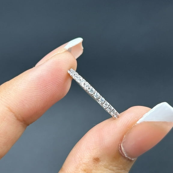 1CT Round Cut Lab Created Diamond Full Eternity Band 14K White Gold Finish