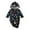 18Black, variant on Hicidod Toddler Jumpsuit Onesie Zipper Long Sleeve Winter Warm Outfit Cute Bear Ears Hooded Jumpsuit Printed Infant One Piece Romper
