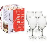Kitchen Gizmo Unbreakable Wine Glasses With Hammered Finish 100% Tritan Set of 4, 10oz Goblets by Miles Kimball