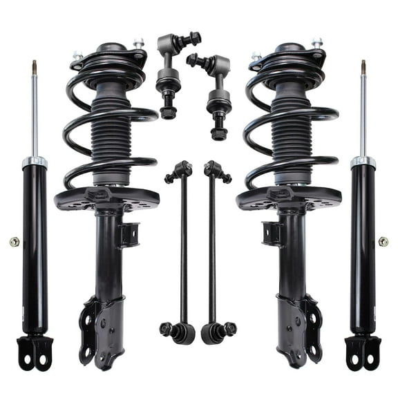 Detroit Axle - 8pc Front Struts w/Coil Spring Rear Shock Absorbers Sway Bars Replacement for 2011-2012 Kia Optima