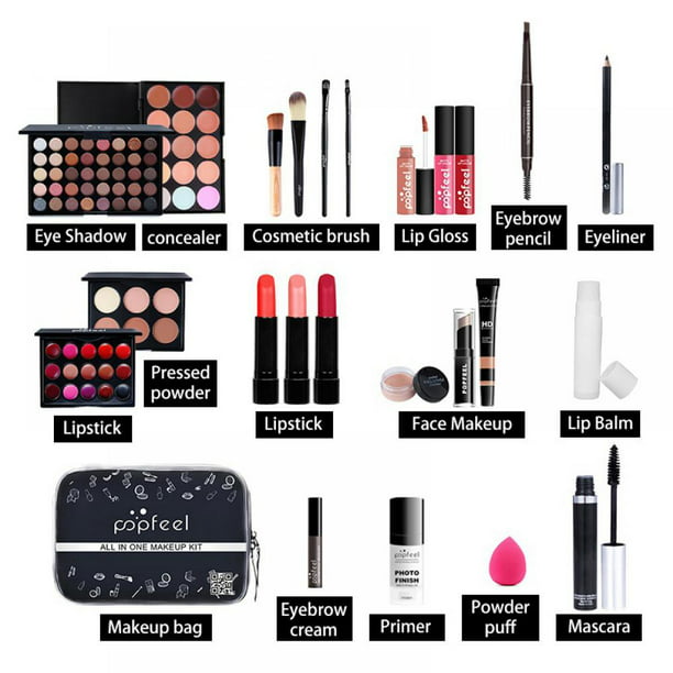 Makeup Kit for Women Full Kit, Set Cosmetic Make Up Kit with Makeup Bag Include Eyeshadow Palette Makeup Brushes Set Lipstick Lip Gloss Foundation - Walmart.com