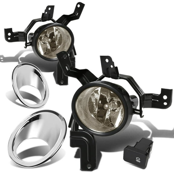 DNA Motoring For 2007-2009 Honda CRV Smoked Bumper Fog Light w/ Bezel Wiring Harness Switch