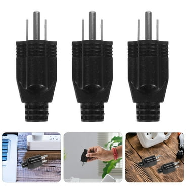 Masteelf 3pcs Electrical Plug 15a Us Standard Electrical Plug Replacement Easy To Install 3 Prong Extension Cord Ends Home Appliances US Plug