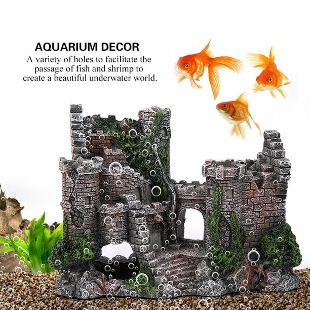 Décorations pour Aquarium, Ornement Aquarium de Maison Ananas de Résine  Accessoires de Réservoir de Poissons