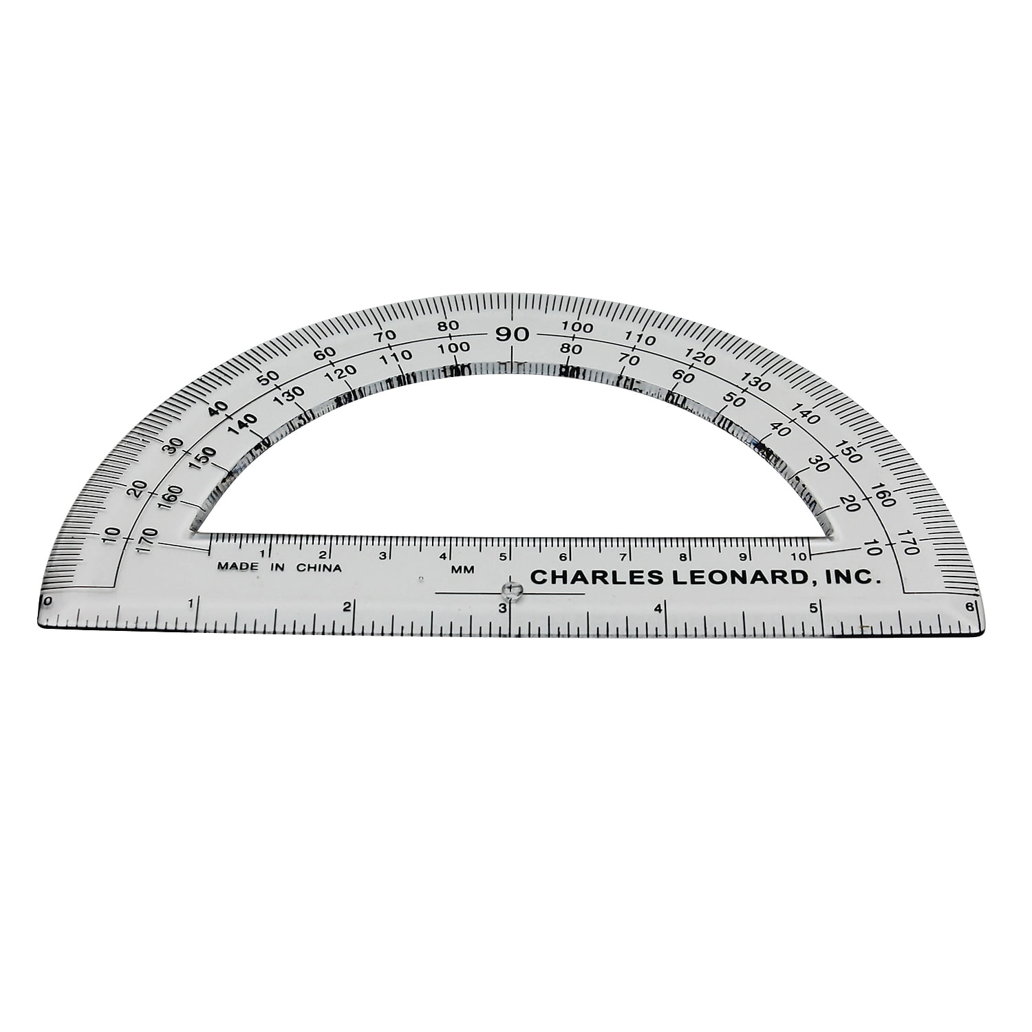 Charles Leonard 6 Inch Protractor, Plastic, 60 Count
