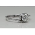 thumbnail image 5 of 14k White Gold Round Cut Styled Halo Diamond Engagemnt Ring (0.81 Ct,I Color,VS2 Clarity), 5 of 5