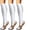 White 3 Pairs, variant on Men & Women Copper Bamboo Compression Socks (15-20mmHg), Seamless Toe Ultra Soft Thick Cushioned for Diabetes/ Athletic