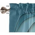 thumbnail image 5 of Turquoise Ombre Valance Curtain for Kithchen Windows Teal and Brown Gradient Modern Abstract Geometric Valance Tier Curtain Rod Pocket Valances for Bedroom/Living Room/Bathroom, 1 Panel, 54 x 18 Inch, 5 of 5