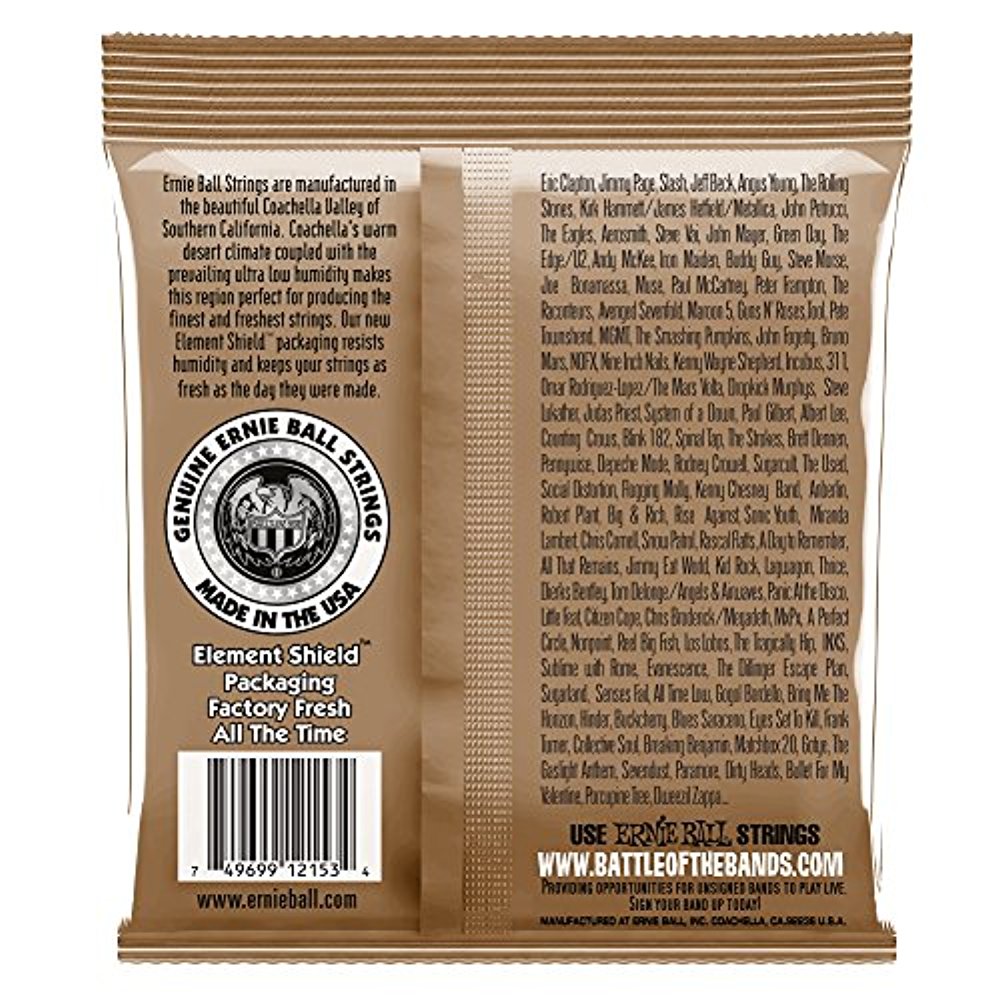 6 PACK Ernie Ball P02153 Earthwood 12-string Light Phosphor Bronze Acoustic String Set .009 - .046
