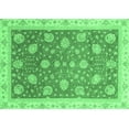 thumbnail image 1 of Ahgly Company Indoor Rectangle Oriental Emerald Green Traditional Area Rugs, 6' x 9', 1 of 4