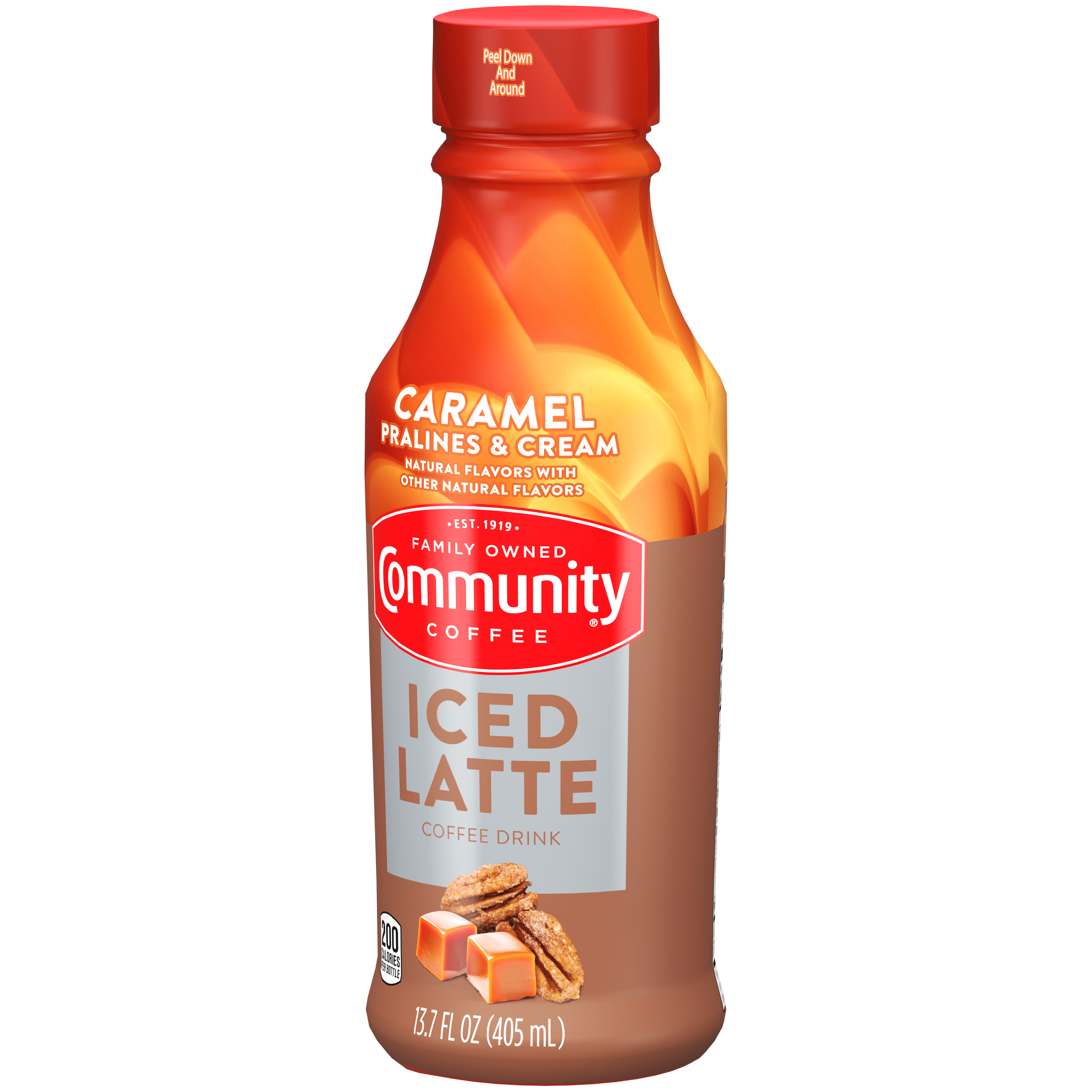 (2 pack) Community Coffee Caramel Pralines and Cream Iced Latte - 13.7 oz Bottle
