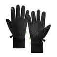 thumbnail image 2 of Anti- Waterproof Thermal Winter Gloves for Men and Women Windproof Cold Weather Motorcycle Riding Bicycle Cycling Hiking Gloves Touch Screen Anti- Winter Sport Outdoor(Black,10.23 Inch), 2 of 5