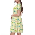 thumbnail image 2 of Balery Armadillo Floral Vestidos sueltos de manga corta para mujer, vestidos de verano 2025, vestidos casuales de corte A con vuelo., 2 of 6