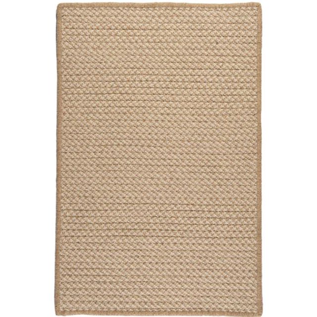 Colonial Mills Rug HD33R024X144S Natural Wool Houndstooth - Tea 2 in. x 12 in. Braided Rug