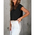 thumbnail image 5 of Sherrylily Women Cropped T-Shirts Rolled Dolman Sleeve Crop Tops Summer Short Sleeve Tees, 5 of 6