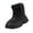 Black, variant on Boots for Teen Girls Fleece Lined Knee High Round Head Wedge Boots Soft Bottom Girls Fall and Winter Shoes White Size 7-8
