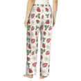thumbnail image 3 of Naloa Strawberry Print Women’s Ultra-Soft Comfy Pajama Lounge Pants with Pockets & Drawstring, 3 of 8