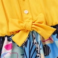thumbnail image 5 of Coerni Baby Girls Off Shoulder Dress Floral Swing Dresses Ribbed Summer Casual Sundress Little Girl Elegant Princess Dress, 5 of 8