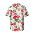 thumbnail image 2 of Easygdp Strawberry1 Men's Casual Short-sleeved Shirt with Pocket and Button Suitable for Beach Vacation Leisure - Medium, 2 of 7