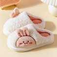 thumbnail image 3 of Aayomet Womens Slippers Memory Foam Slippers Scuff Outdoor Indoor Shoes with Lining Warm Plush,White 37, 3 of 3