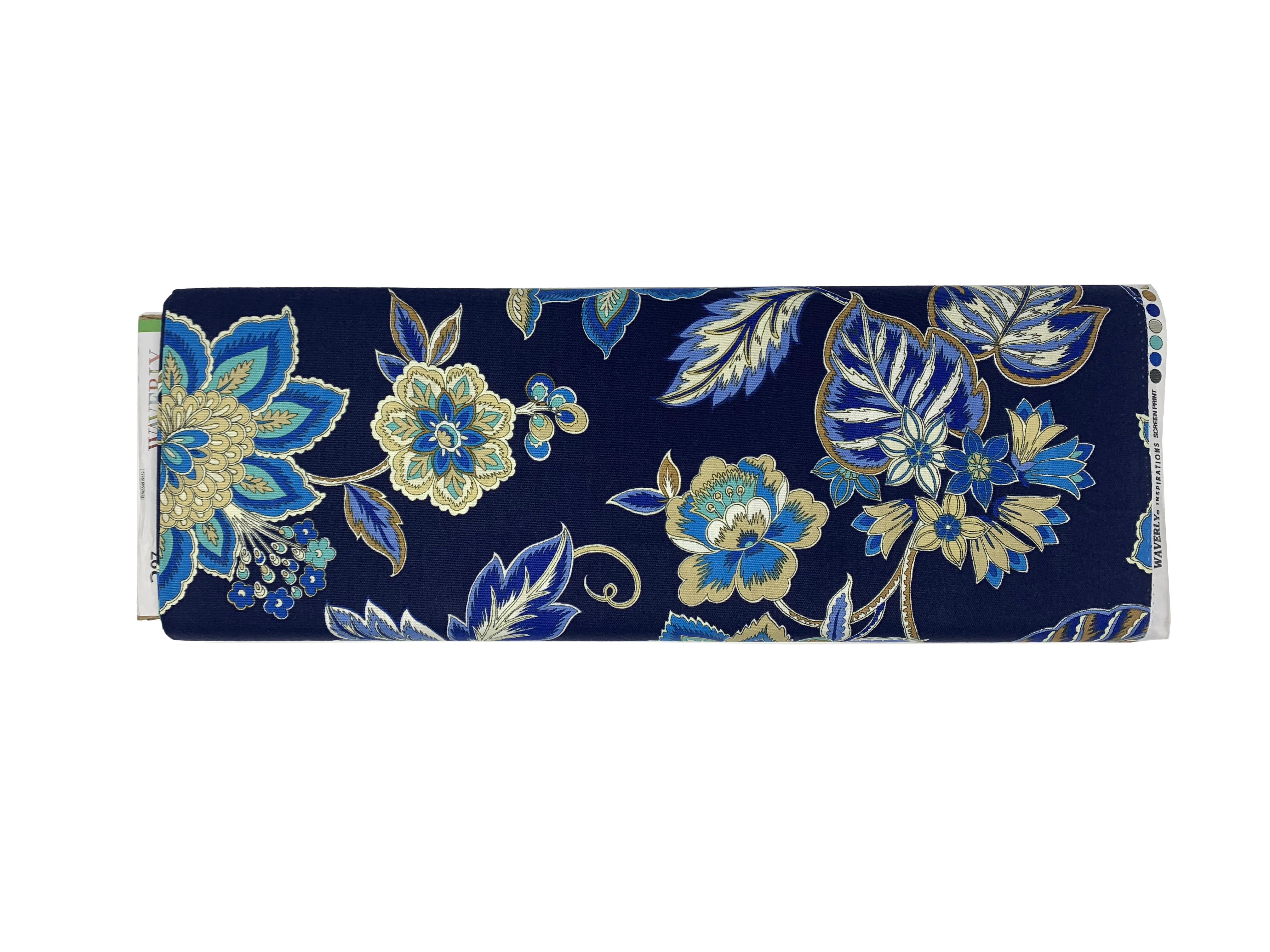Waverly Inspirations 45" 100% Cotton Printed Sewing & Craft Fabric By the Yard, Floral Blue - image 3 of 3