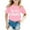 Pink, variant on Big Sister Shirts for Girls Stylish Casual Letter Printed Short Sleeve Adorable T Shirt Top Size 1 Y-2 Y