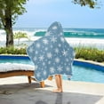 thumbnail image 6 of Toddler Hooded Beach Towel 24x50 Kids Bath Towels Soft Quick Dry for Swim Pool Boys Girls Snowflakes in Air, 6 of 7