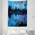 thumbnail image 1 of Natural Cave Decorations Wall Hanging Tapestry, Illuminated Reed Flute Cistern with Artifical Lights Crystal Palace Myst Cave Image, Bedroom Living Room Dorm Accessories, 60 X 80 Inches, by Ambesonne, 1 of 1