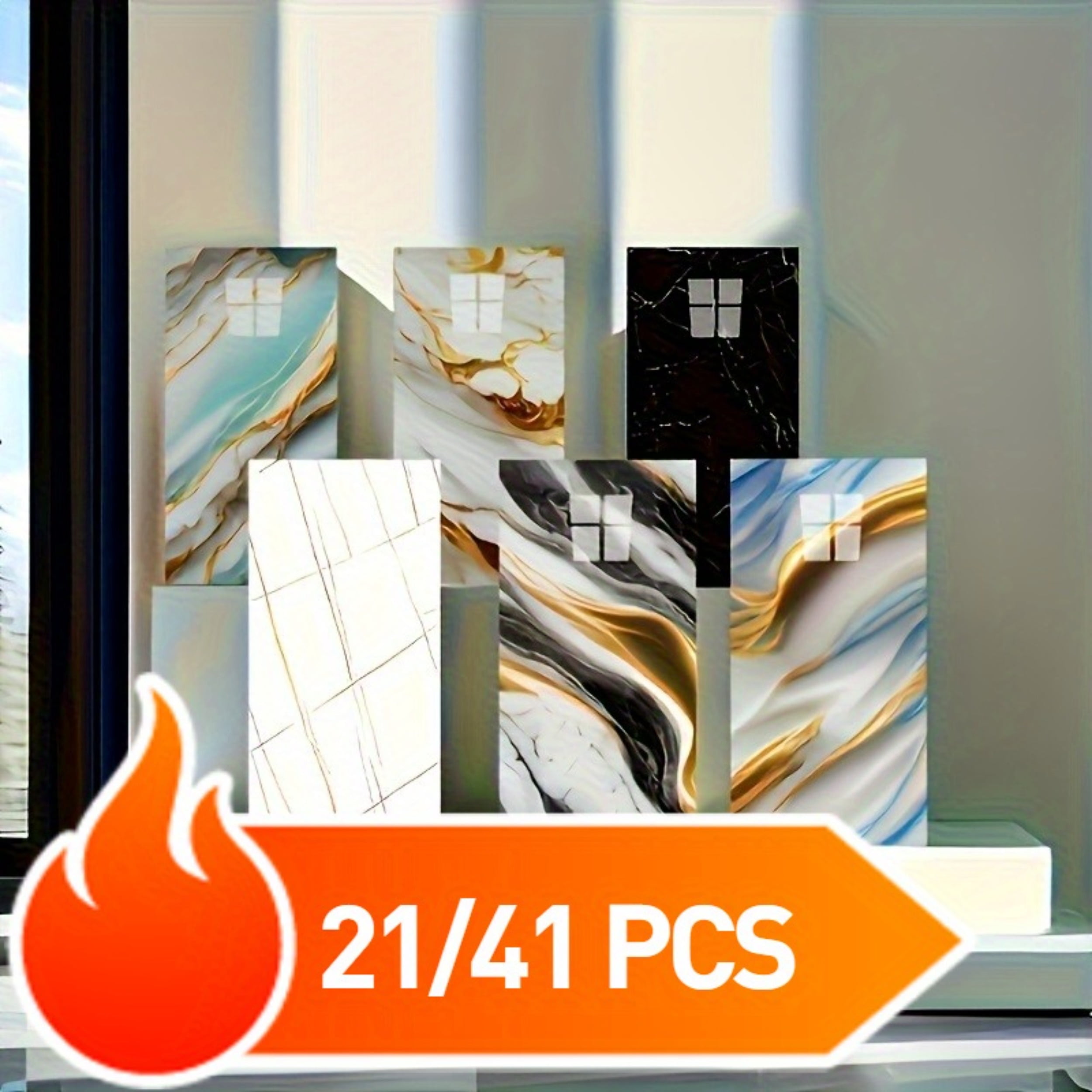 Peel and Stick Wall Panels, Marble PVC Waterproof Backsplash Tiles for Kitchen, Bathroom, Peel and Stick Tile