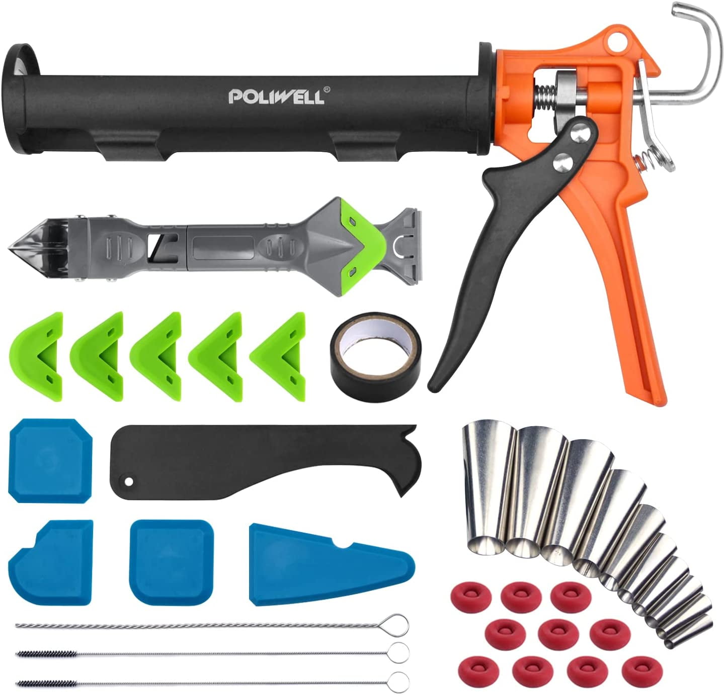 18Pcs Caulking Tool Kit,Caulking Tools Silicone Sealant Finishing Tool Gro Z9X9 