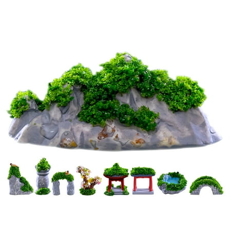 

Senikei 9pcs Miniature Micro-landscape Building Model Mini Bulding Micro-landscape Decor