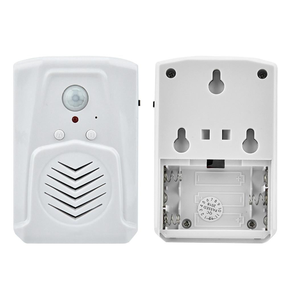 Qiilu USB/Battery Powered Motion Sensor Alarm MP3 Audio Player Infrared