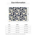 thumbnail image 5 of Uemuo Daisy Floral Printed Throw Blanket for Couch, Fluffy Fuzzy Blankets for Bed, Sofa, Cozy Flannel Faux Fur Blanket-80"x60", 5 of 6