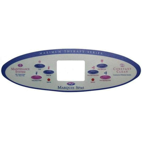 Hot Tub Compatible With Marquis Spas Lexan Control Panel Sticker1998 MTS Series MRQ650-0447