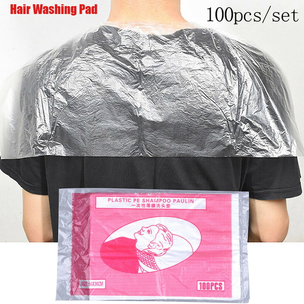 duhgbne hair capes shampoo 100pc pad hair clear salon disposable bag
