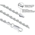 thumbnail image 2 of Savlano 925 Sterling Silver 4.5mm Solid Italian Rope Diamond Cut Twist Link Chain Necklace with Gift Box for Men & Women - Made in Italy, 2 of 6