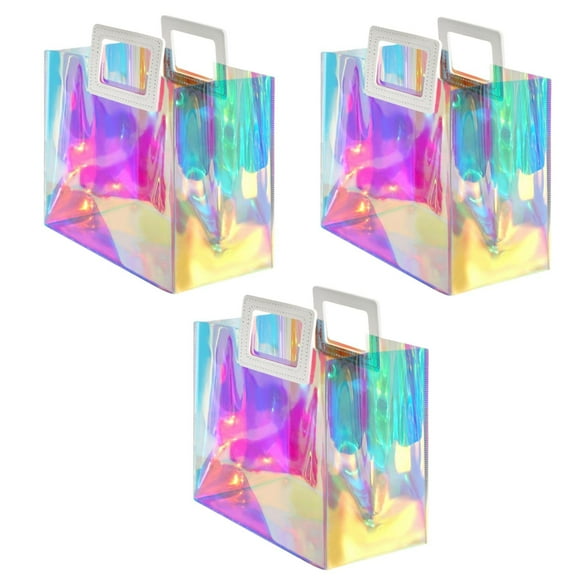 Bolsas de regalo VUOJUR holográficas grandes 32,5 x 29,5 x 14,5 cm, 3 unidades