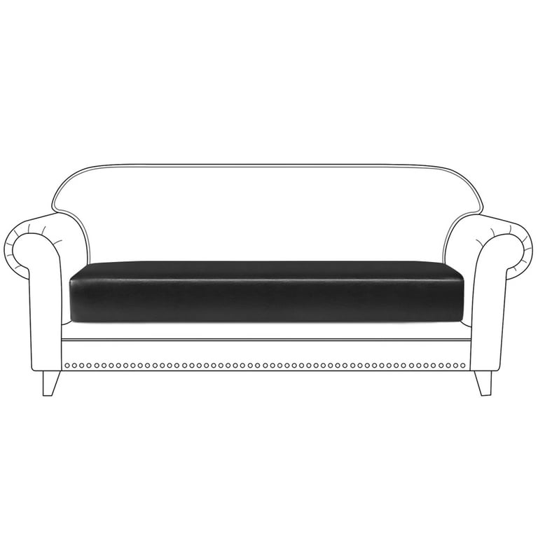 DEXING 20pcs Sofa Cushion Sheet Sticker Pads 100x30mm Rectangular Black  Sofa Cushion Velcro with Adhesive Hook Loop Strips for Sofa, Chair, Double