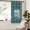 Blue and Black Checkered Pattern Blackout Curtains,Triple Weaved Fabric ...