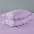 thumbnail image 3 of Duvet Cover 3 Piece Set, Oversize Queen Size Luxury Soft Comforter Cover Set with Button Closure, 100% Egyptian Cotton & 600 Thread Count Hotel Quality - Lavender Solid Quilt Cover Set., 3 of 5