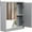 Gray, variant on HOMCOM Bathroom Medicine Cabinet, Wall Mounted Mirror Cabinet, White