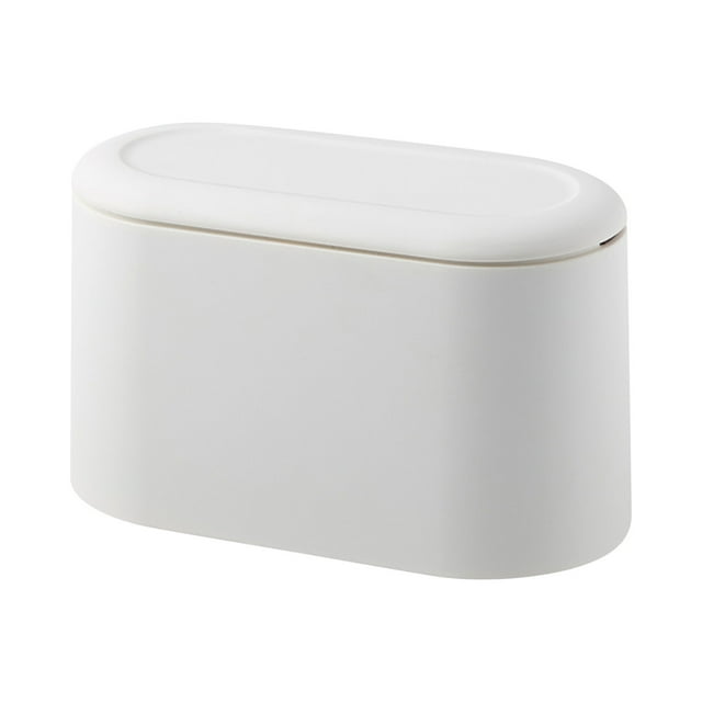Mini Trash Can with Lid Removable Small Garbage Can,Plastic Trash Bin