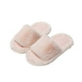 thumbnail image 2 of Quaouag Women's Slippers Memory Foam House Bedroom Slippers for Women Fuzzy Plush Comfy Faux Fur Lined Slide Shoes Anti-Skid Sole Trendy Gift Slippers, 2 of 6