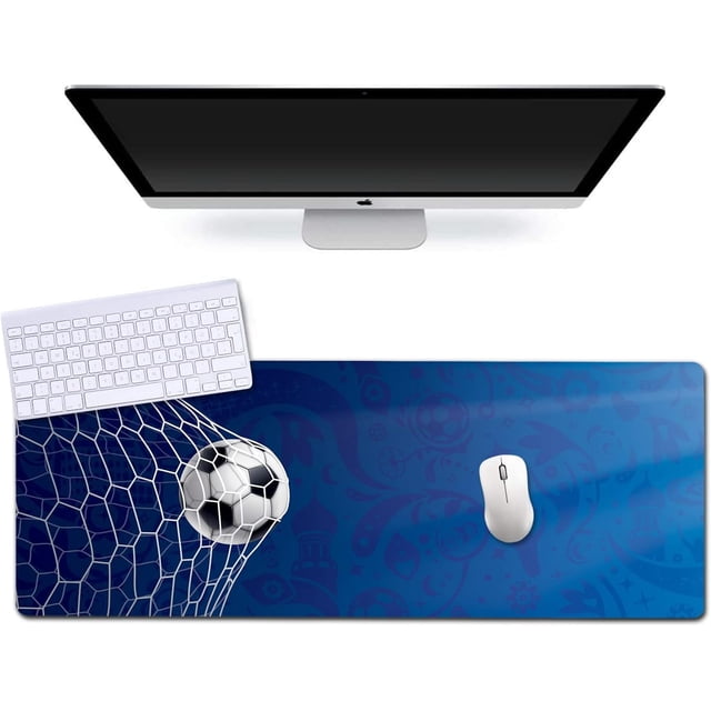 Extended Gaming Mouse Pad (31.5x11.8 in), Large Non-Slip Rubber Base Mousepad,Waterproof Keyboard Mouse Mat Desk Pad for Work, Game, Office, Home - Football Design